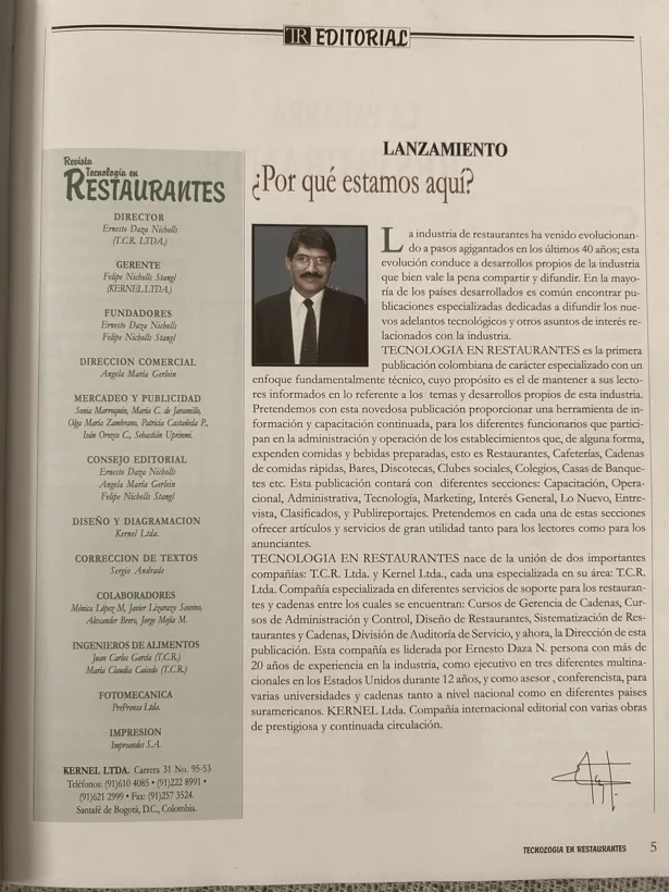 The launch editorial, with Ernesto Daza as director.