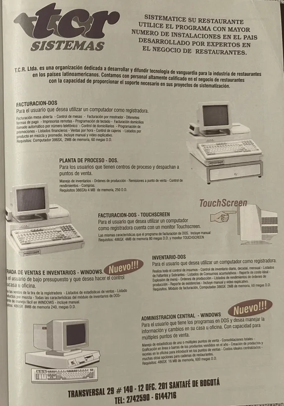 The first TCR programs, for DOS.